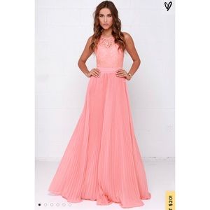 Lulus peach maxi dress